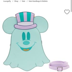 Pastel Ghost Mickey and Minnie Mouse Glow Crossbody Bag